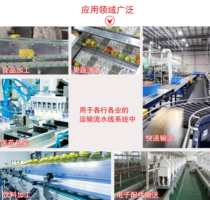 鏈板輸送機適用行業：食品加工，果蔬清洗等行業